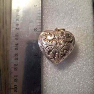 Intricate Silver Heart Necklace